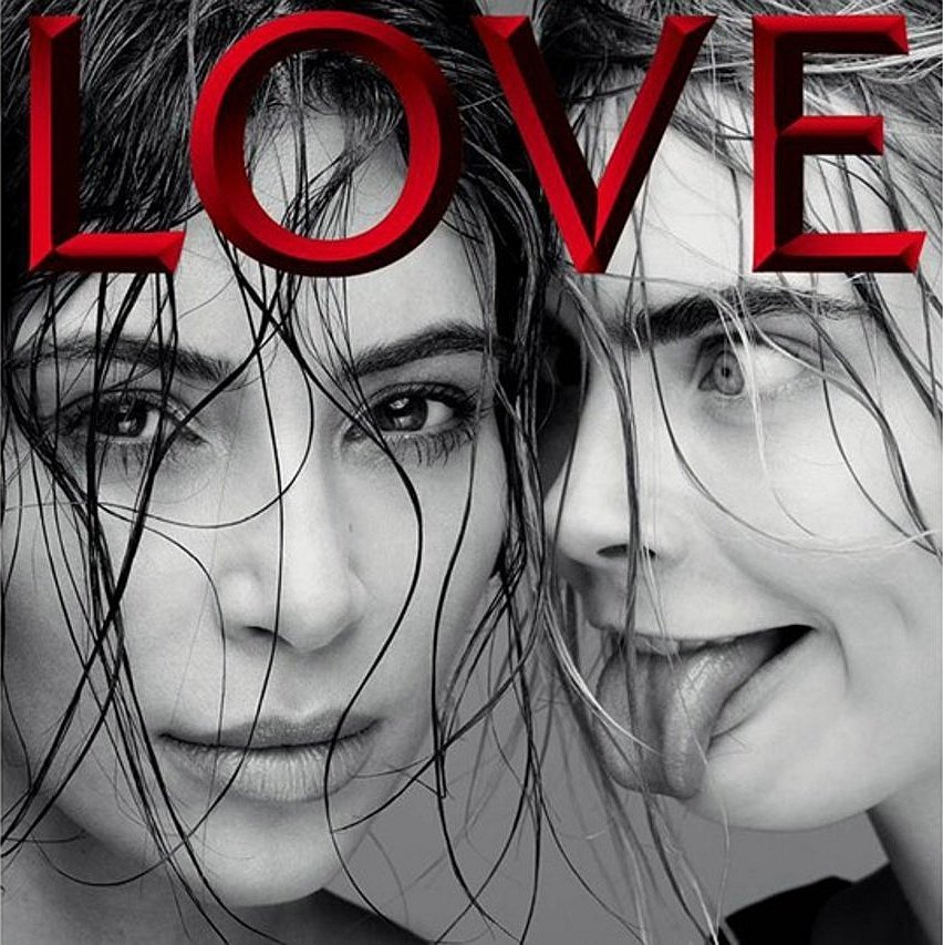 Kim Kardashian & Cara Delevingne & Kendall Jenner from Love Magazine (3 Photos)